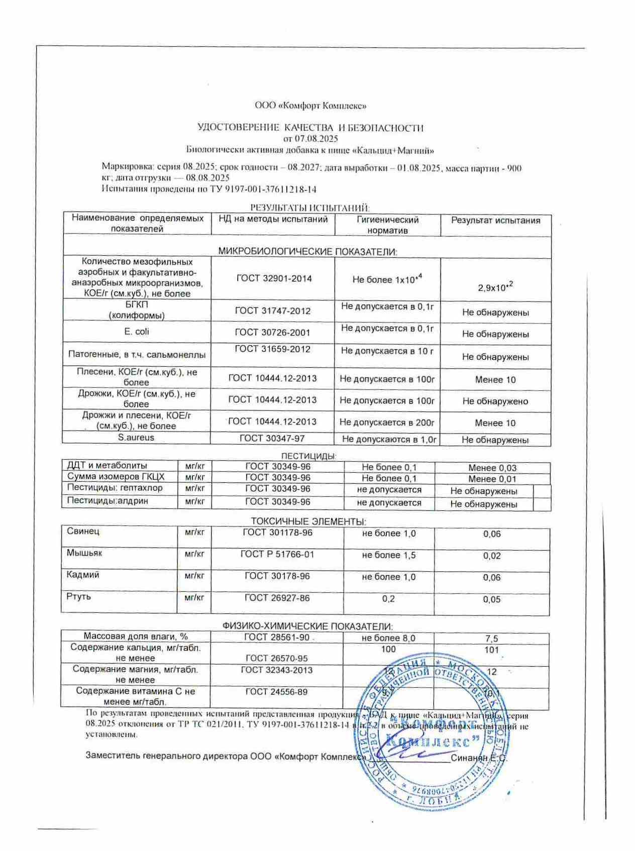 Паспорт №082025